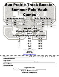 Pole Vault Camp - Sun Prairie Track & Field