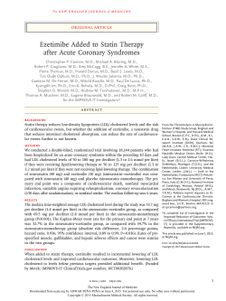 Ezetimibe Added to Statin Therapy after Acute Coronary Syndromes