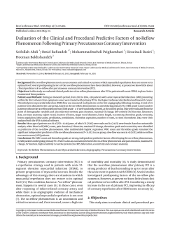 Evaluation of the Clinical and Procedural Predictive Factors of no