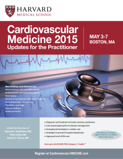 course brochure - Cardiovascular Medicine 2015