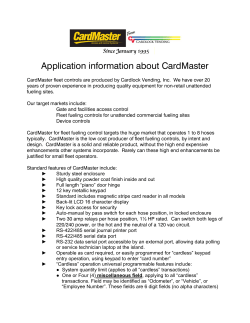 CM application information about CardMaster
