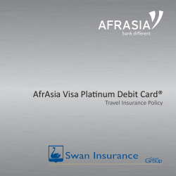 View Insurance Policy - AfrAsia World MasterCard