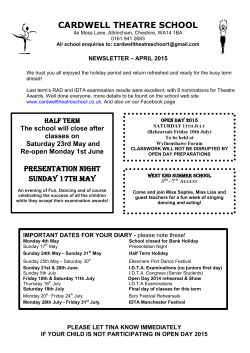 CTS newsletter April 2015