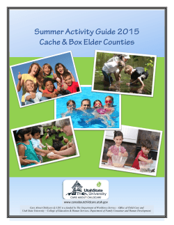 Summer Activity Guide 2015 Cache & Box Elder Counties