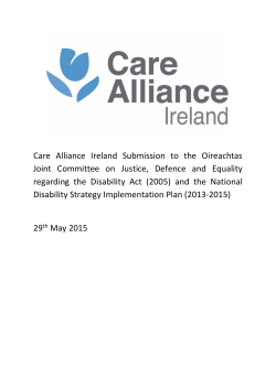 Care Alliance Ireland Submission to the Joint Committee on Justice