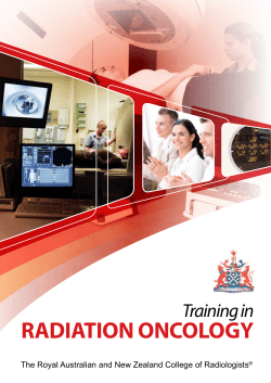 Training in Radiation Oncology - The Royal Australian and New