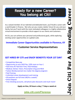 Join Citi For A Rewarding Career