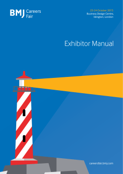 Exhibitor Manual - BMJ Careers Fair