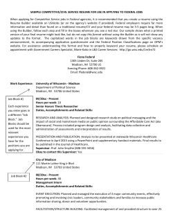 Resume for Competitive Service Jobs