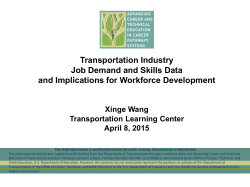 Transportation Industry Job Demand and Skills Data and