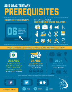 Tertiary Prerequisites 2018 (PDF 1.5MB)