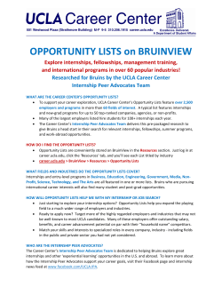 OPPORTUNITY LISTS on BRUINVIEW - Career Center