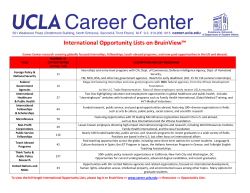International Opportunity Lists on BruinView - Career Center