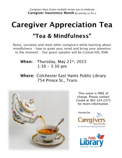 2015 Caregiver Appreciation Tea