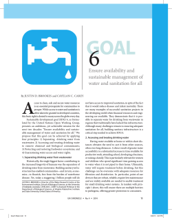 Ensure availability and sustainable management of water and