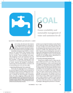 Ensure availability and sustainable management of water and