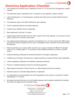 dominica application checklist