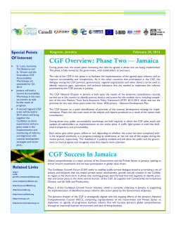 Jamaica Chapter of the CGF - Caribbean Growth Forum