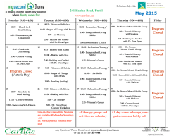 Program Schedule â May 2015