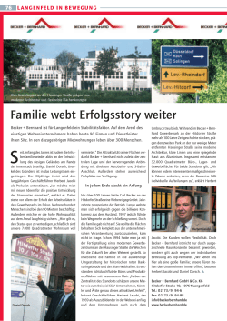Familie webt Erfolgsstory weiter - Becker + Bernhard GmbH & Co KG
