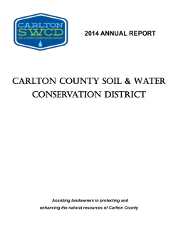 2014 - Carlton County Soil & Water Conservation District