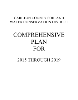 2015 Comprehensive Plan - Carlton County Soil & Water