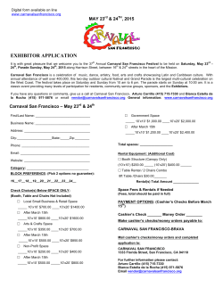 carnaval 2015 exhibitor application