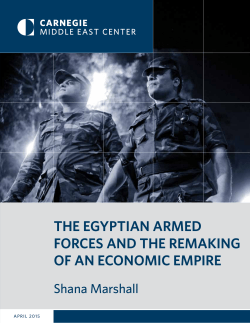 the egyptian armed forces and the remaking of an economic empire