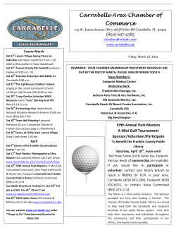 March 20 2015 - Carrabelle Area Chamber of Commerce