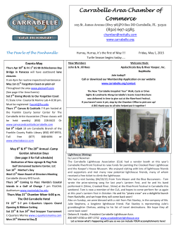 May 1 2015 - Carrabelle Area Chamber of Commerce