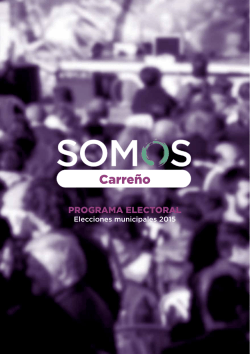 Programa Electoral Somos CarreÃ±o Municipales 2015