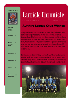 Ayrshire League C+up Winners - Carrick Academy