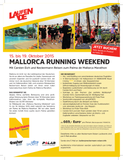 Anzeige Running Weekend Mallorca Marathon 2015