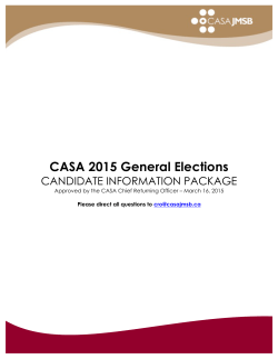 CASA 2015 General Elections