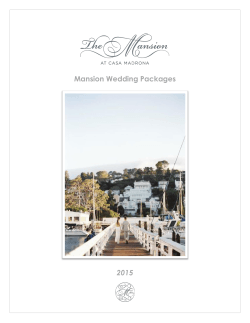 Mansion Wedding Packages 2015