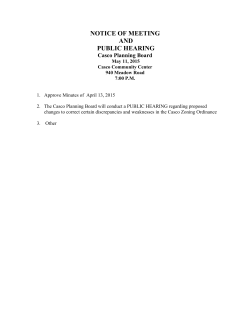 NOTICE OF MEETING AND PUBLIC HEARING