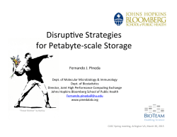 Disruptive Strategies for Petabyte