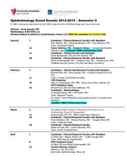 2015 Grand Rounds Schedule - Case Western Reserve University