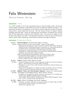 My CV - Circuits Systems - Imperial College London