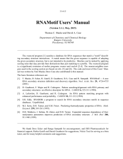 RNAMotif Users` Manual - David Case` group