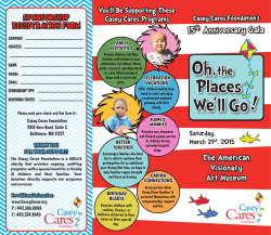 Places We`llGo! - Casey Cares Foundation