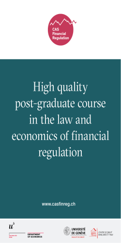 High quality post-graduate course in the law and economics of