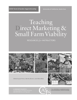 Teaching Direct Marketing & Small Farm Viability