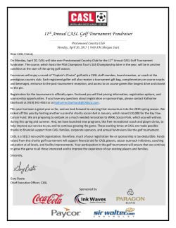 11th Annual CASL Golf Tournament Fundraiser