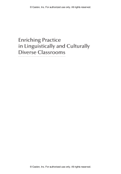 Enriching Practice in Linguistically and Culturally Diverse