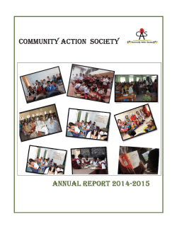 Annual Report-2014-15 - Community Action Society