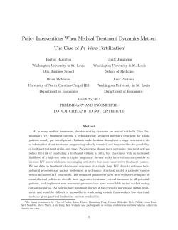 Policy Interventions When Medical Treatment Dynamics Matter: The