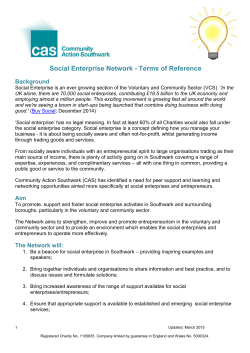 Terms of Reference - Community Action Southwark
