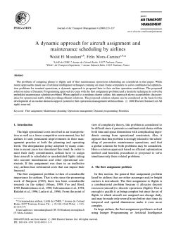 A dynamic approach for aircraft assignment and
