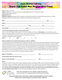 CDL 2015 Color Run Registration Form